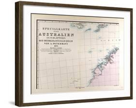 Map of Australia, 1872-null-Framed Giclee Print