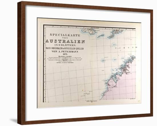 Map of Australia, 1872-null-Framed Giclee Print