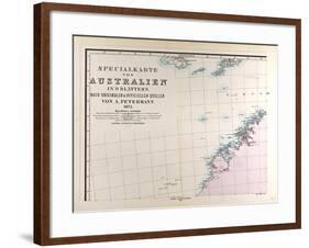 Map of Australia, 1872-null-Framed Giclee Print