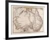 Map of Australia, 1872-null-Framed Giclee Print