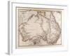 Map of Australia, 1872-null-Framed Giclee Print