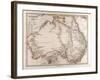 Map of Australia, 1872-null-Framed Giclee Print