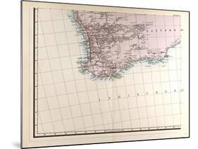 Map of Australia, 1872-null-Mounted Giclee Print