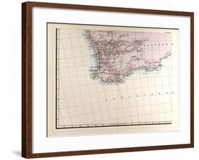 Map of Australia, 1872-null-Framed Giclee Print