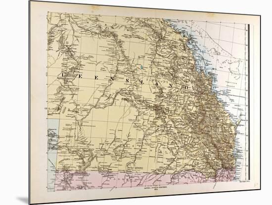 Map of Australia, 1872-null-Mounted Giclee Print