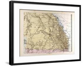 Map of Australia, 1872-null-Framed Giclee Print