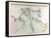 Map of Australia, 1872-null-Framed Stretched Canvas