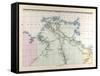 Map of Australia, 1872-null-Framed Stretched Canvas