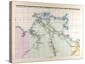 Map of Australia, 1872-null-Stretched Canvas