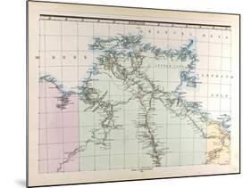 Map of Australia, 1872-null-Mounted Giclee Print