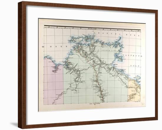 Map of Australia, 1872-null-Framed Giclee Print