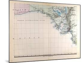 Map of Australia, 1872-null-Mounted Giclee Print