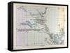 Map of Australia, 1876-null-Framed Stretched Canvas