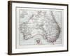 Map of Australia 1899-null-Framed Giclee Print