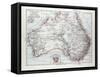 Map of Australia 1899-null-Framed Stretched Canvas