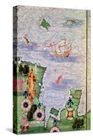 Map of Australia and Magellan Island from "Cosmographie Universelle", 1555-Guillaume Le Testu-Stretched Canvas