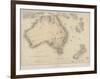 Map of Australia and New Zealand-null-Framed Photographic Print