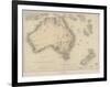 Map of Australia and New Zealand-null-Framed Photographic Print