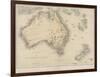Map of Australia and New Zealand-null-Framed Premium Photographic Print