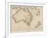 Map of Australia and New Zealand-null-Framed Photographic Print