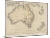 Map of Australia and New Zealand-null-Mounted Photographic Print