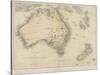 Map of Australia and New Zealand-null-Stretched Canvas