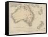 Map of Australia and New Zealand-null-Framed Stretched Canvas