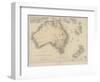 Map of Australia and New Zealand-null-Framed Photographic Print