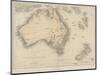 Map of Australia and New Zealand-null-Mounted Photographic Print