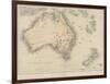 Map of Australia and New Zealand-null-Framed Photographic Print