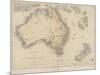 Map of Australia and New Zealand-null-Mounted Photographic Print