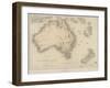 Map of Australia and New Zealand-null-Framed Photographic Print