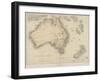 Map of Australia and New Zealand-null-Framed Photographic Print