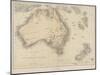 Map of Australia and New Zealand-null-Mounted Photographic Print