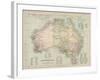 Map of Australia with Names of Counties-null-Framed Photographic Print