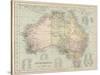 Map of Australia with Names of Counties-null-Stretched Canvas