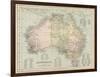 Map of Australia with Names of Counties-null-Framed Photographic Print