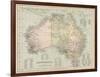 Map of Australia with Names of Counties-null-Framed Photographic Print