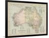 Map of Australia with Names of Counties-null-Framed Photographic Print