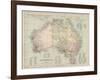 Map of Australia with Names of Counties-null-Framed Photographic Print