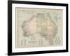 Map of Australia with Names of Counties-null-Framed Photographic Print