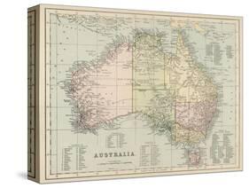 Map of Australia with Names of Counties-null-Stretched Canvas