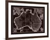 Map of Australia-The Vintage Collection-Framed Giclee Print