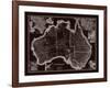 Map of Australia-The Vintage Collection-Framed Giclee Print