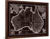 Map of Australia-The Vintage Collection-Framed Giclee Print