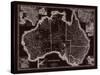 Map of Australia-The Vintage Collection-Stretched Canvas