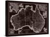 Map of Australia-The Vintage Collection-Stretched Canvas