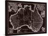 Map of Australia-The Vintage Collection-Stretched Canvas