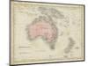 Map of Australia-Sidney Hall-Mounted Premium Giclee Print