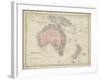 Map of Australia-Sidney Hall-Framed Art Print